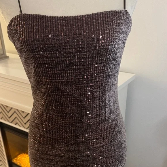 Glamorous Sequin Mini Dress - Copper - Picture 3 of 6